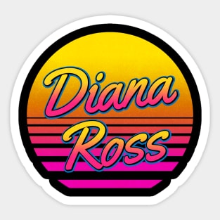 Diana Personalized Name Birthday Retro 80s Styled Gift Sticker